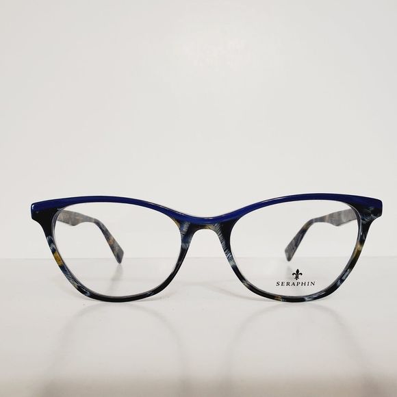 Womens Seraphin Tamarac Cat Eyeglasses Frames And Case 53-14-140 Cobalt Blue - Picture 1 of 8
